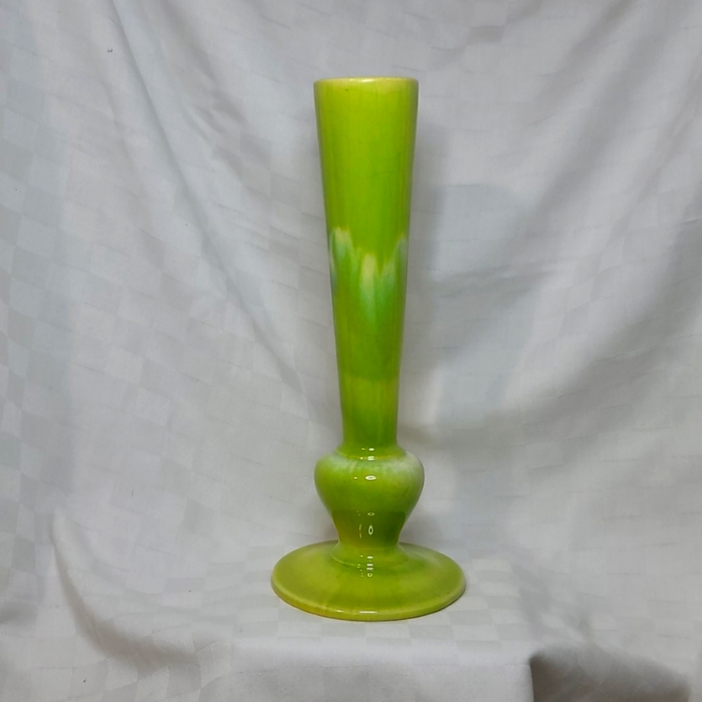 Vintage ceramic green vase.